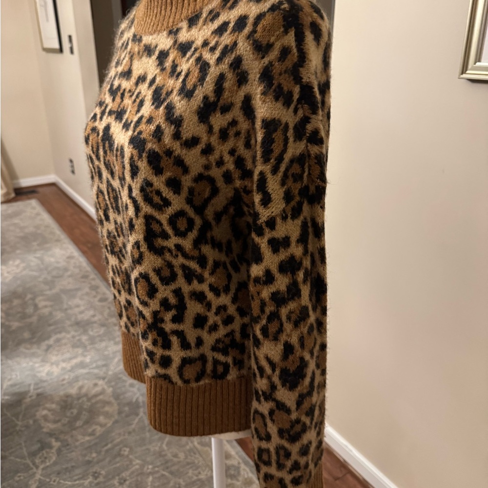 Anne Taylor LOFT Cheetah Print Mock Neck Sweater. So cute and versatile. - Picture 2 of 6